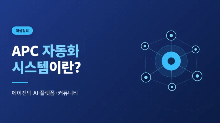 APC 자동화 시스템이란? 에이전틱 AI·플랫폼·커뮤니티의 결합 구조